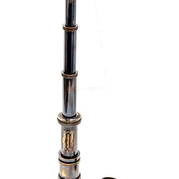 16" Brass Telescope with Leather Cover Pirate Spyglass Custom Gift for Christmas - Picture 3 of 6